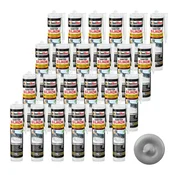 IsolBau Sanitarni silikon siv Sanitär Silikon 24 x 300ml