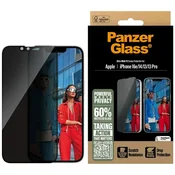 UWF Privacy kaljeno steklo z aplikatorjem za iPhone 17e/16e/14/13/13 Pro, Črna, PanzerGlass