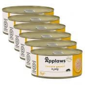 Applaws Konzerva za macke s pilecim prsima u želeu 6 x 70 g