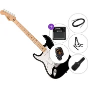 Fender Squier Sonic Stratocaster LH MN SET 2 Black Elektricna gitara