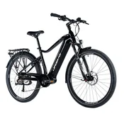 Leader Fox Električno Treking Kolo Denver 28 Alu Črn, Bafang M300, LG Baterija 720Wh, Moški Model