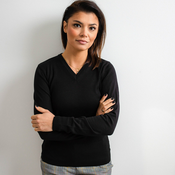 Ženski pulover Willsoor 5202 v črni barvi