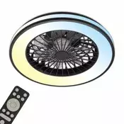Brilo Pametna Stropna Svetilka z Ventilatorjem (49W, 5300lm, CCT, Črna)