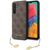 GUESS GUHCS23FEGF4GBR ovitek za Samsung Galaxy S23 FE - rjav z obeskom
