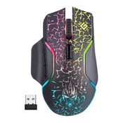 Defender Bežicna opticka miš defender oneshot gm-067, 3200 dpi, crna, rgb, akumulator, 7 tipki, gaming