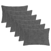 vidaXL Prevleka za blazino 6 kos HEERLEN Temno siva 50 x 70 cm