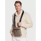 GUESS Torba za čez ramo MILANO CROSSBODY FLAT  temno bež / rjava / zlata
