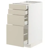 METOD / MAXIMERA Podni element 4 fronta/4 fioke, bela/Havstorp bež, 40x60 cm
