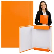 LEAN Fascikel z gumico, trdi, A4/4,5 cm, oranžen