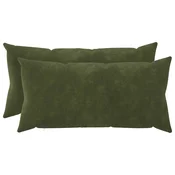 vidaXL Prevleka za blazino 2 pcs HEERLEN Zelena 40 x 70 cm Mikrofibra