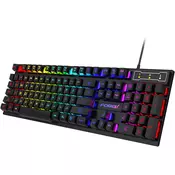 Forev FV-Q1S Gaming tastatura, Mehanicka, RGB, Crna