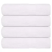 Vidaxl Kopalne brisače FROGN 4 kosi bele 100x150 cm 360 g/m2