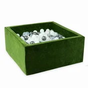 Mi Suhi bazen 90x90x40 Velvet Soft Olive s 400 kuglica: prozirna, mint, metalik grafit, opalescentna