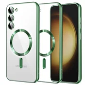 Ovitek Techsuit Luxury Crystal MagSafe za Samsung Galaxy S23 Plus - svetlo zelen