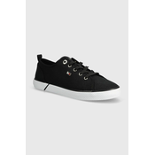 Tenisice Tommy Hilfiger VULC CANVAS SNEAKER za žene, boja: crna, FW0FW08063