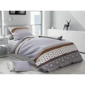 Pamucna posteljina DIONE siva + jastucnica 40 x 50 cm gratis