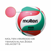 Molten V5M5000-DE – Tekmovalna žoga za odbojko – Velikost 5