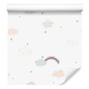 Tapeta z zvezdami, mavricami in oblaki za dnevno sobo in spalnico 50x1000 cm