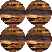 Bertoni Home Unisexs 4 Round Table Pads Set Drewno