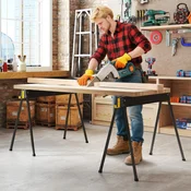 Costway Set 2 zložljivih kovinskih delovnih konj 94x47x74 cm nosilnost 500 kg