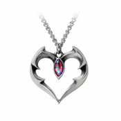 Ogrlica z obeskom ALCHEMY GOTHIC - Bat Heart - Kositer - P900