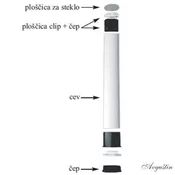 X-PLOŠČICA CLIP + ČEP ZA OVALNO CEV