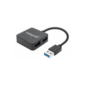 MANHATTAN USB HUB 4port 162296 3.2 G1/5Gbps/Crni