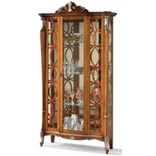 Casa Padrino Luxury Baroque Showcase Brown/Silver - Handmade Italian Baroque Style Display Cabinet - Baroque Style Furniture - Italian Baroque Furniture - Luxury Quality - Made in Italy