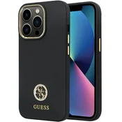 Guess SILIKONSKI OVITEK GUESS HARDCASE LOGO STRASS 4G ZA IPHONE 13 PRO VISOKA