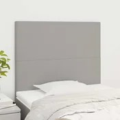 Vidaxl vidaXL Vzglavja za posteljo, 2 kosa, svetlo siva, 90x5x78/88 cm, blago