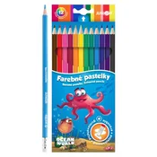 JUNIOR Ocean World šesterokotne/izbrisne barvice - komplet 12 kosov