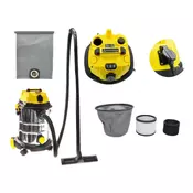 Industrijski sesalec mokro/suho s stresalnikom filtra + vtičnica 1800W 25l Geko