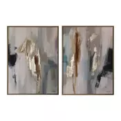 Tiskane/z ročno naslikanimi elementi slike v kompletu 2 ks z okvirjem/na platnu 60x80 cm Gallery – Bizzotto