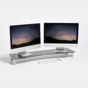 VonHaus Steklen podstavek za monitor XL črn