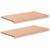 vidaXL Okenske police 2 kos Naravna 70 x 40 x 2 cm Trda bukovina