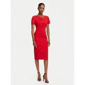 Rinascimento Cocktail obleka CFC0129420003 Rdeča Slim Fit