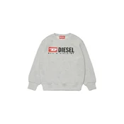Otroški pulover z bombažem Diesel SDROPS OVER SWEAT-SHIRT siva barva, J02483