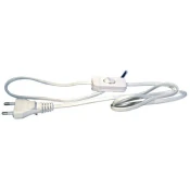 Emos kabel prikljucni pvc 2×0,75mm sa prekidacem beli 2m s08272 ( 2220 )