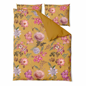 Oker posteljnina iz bombažnega satena Bonami Selection Blossom, 200 x 220 cm