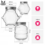shumee Komplet - 3x KAPSULA Kozarec 1700 ml