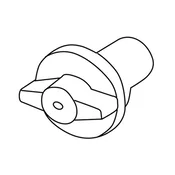 GLOBAL noa 3-fazni adapter za dekorativne kljuke, bel - bela - Plastika