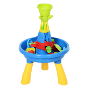 HOMCOM HOMCOM Igralni set Otroška miza za vodo in pesek z 21 dodatki, komplet igrač za plažo in na prostem PP miza za vodo, 46x46x72 cm, (20746882)