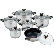 Shumee SET JEKLENIH LONČEK 12 ELEMENT. KINGHOFF KH-1767 ROSEGOLD, (21385584)