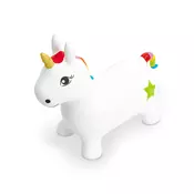 Samorog za skakanje Unicorn Ride on Mondo iz gume bel