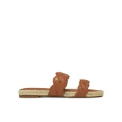 Tommy Hilfiger Espadrile Leather Rope Espadrille Mule FW0FW08503 Rjava