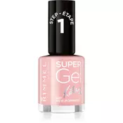 Rimmel Super Gel By Kate gel lak za nohte brez uporabe UV/LED lučke odtenek 021 New Romantic 12 ml