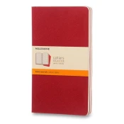Moleskine Beležnice Cahier L, linirane, 3 kosi, rdeča