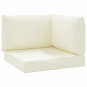 Vidaxl Blazine za kavč iz palet 3 kosi kremno belo blago