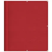 Vidaxl Balkonska pregrada rdeča 120x700 cm 100 % poliester oxford
