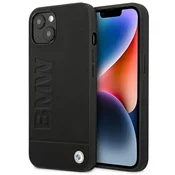 Bmw Usnjen ovitek BMW za iPhone 14 Plus črne barve